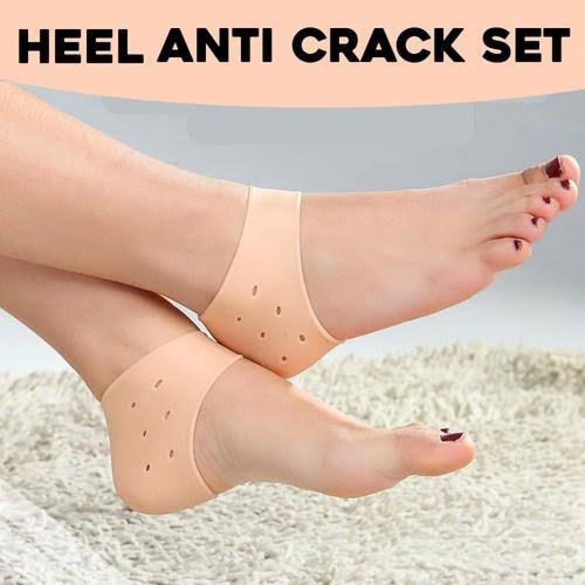 1 Pair Silicone Gel Heel Crack Protector